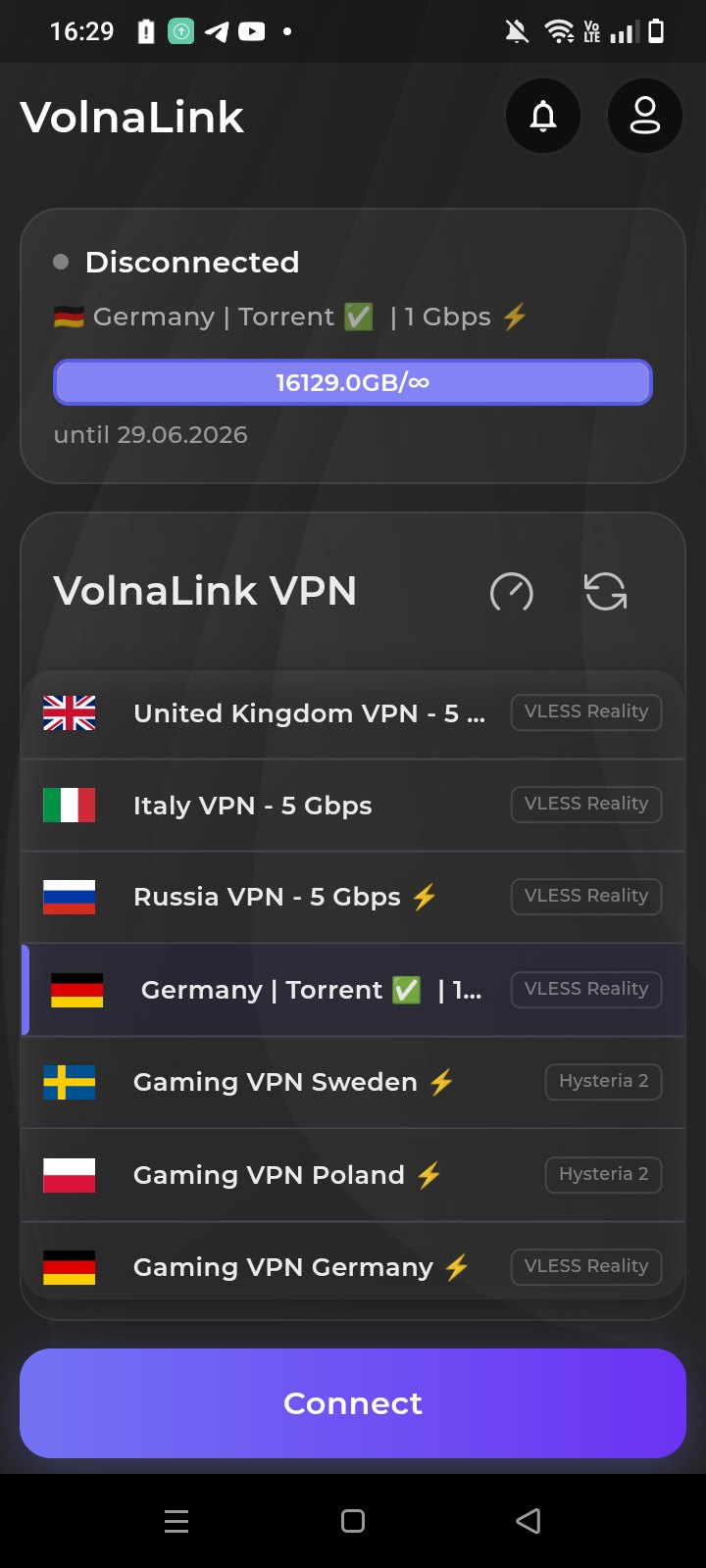 VolnaLink VPN — Android用VPNをダウンロード